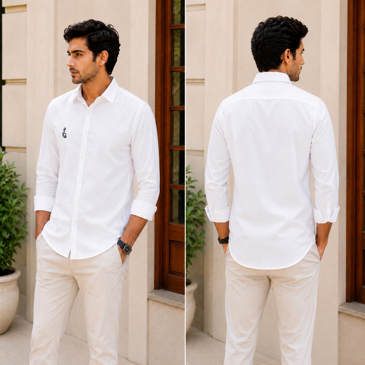 PLAIN SHIRT WITHOUT POCKET