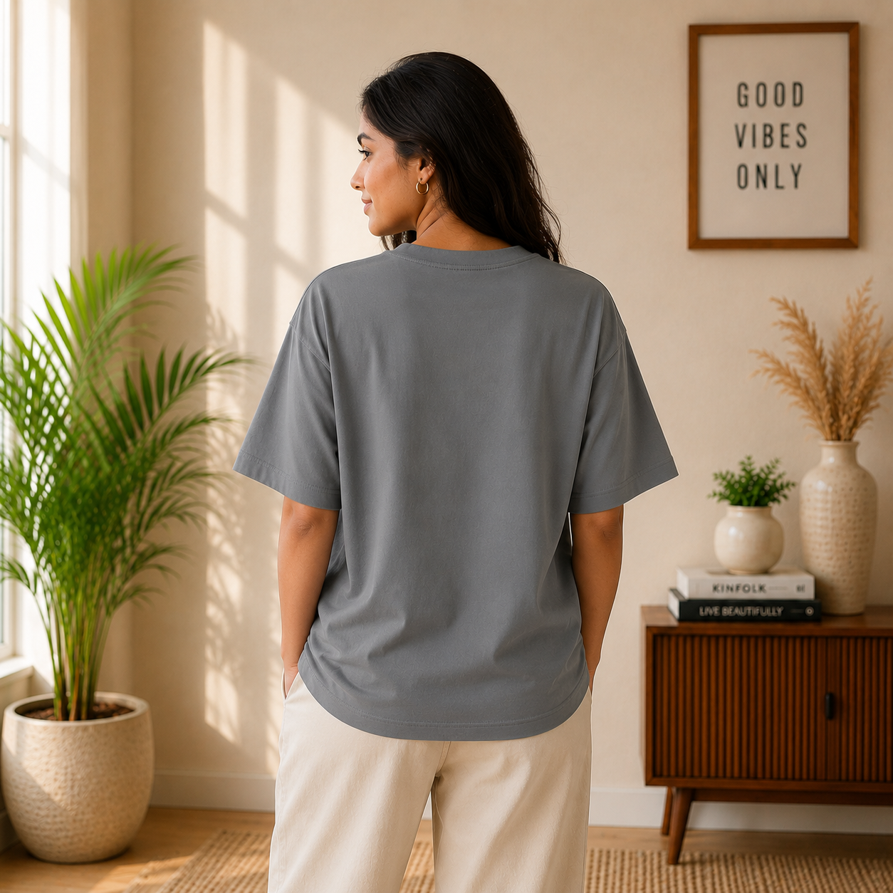 OVER SIZED PLAIN T-SHIRT