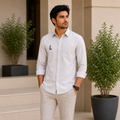 REGULAR COLLAR PLAIN SHIRT WITH SINGLE POCKET