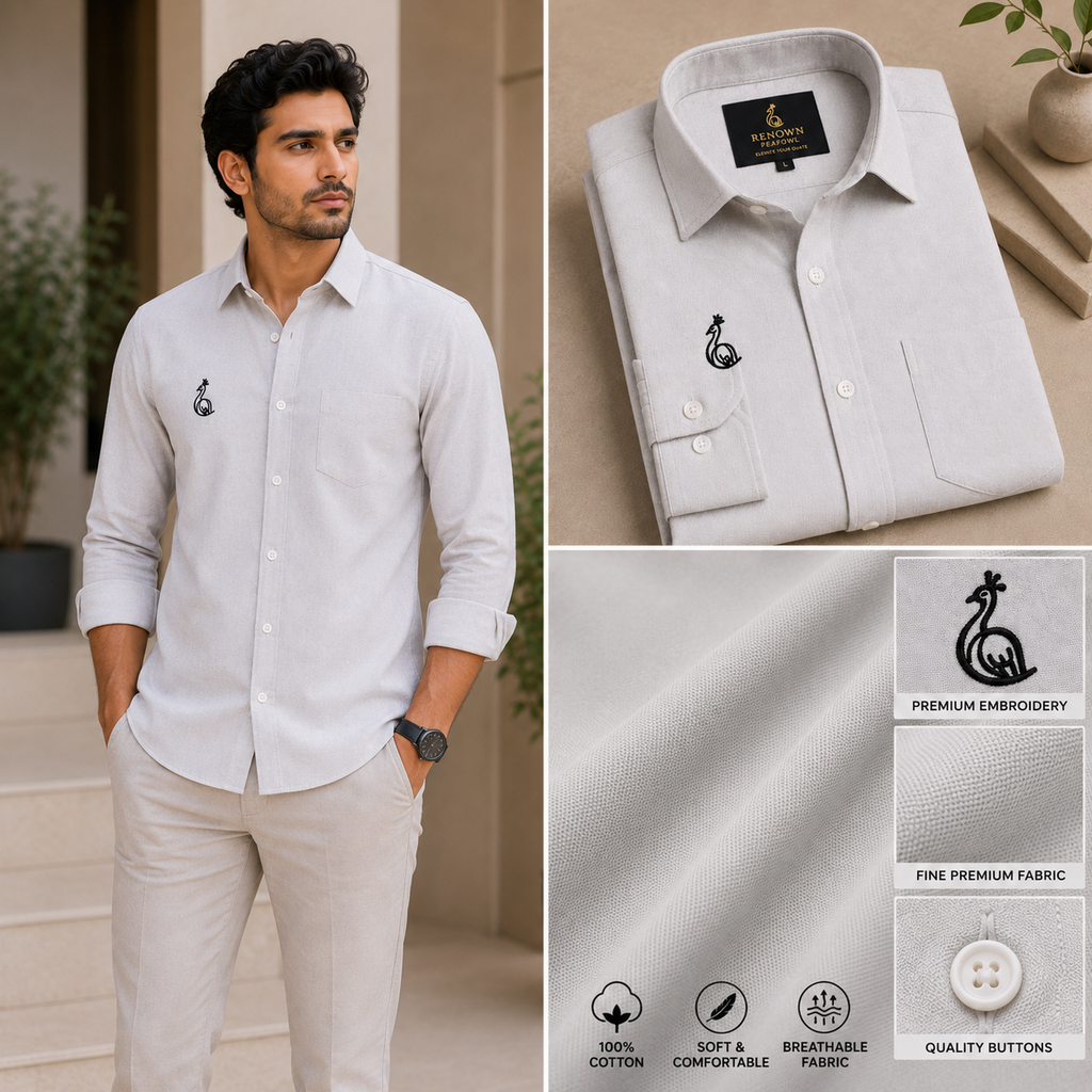 REGULAR COLLAR PLAIN SHIRT WITH SINGLE POCKET
