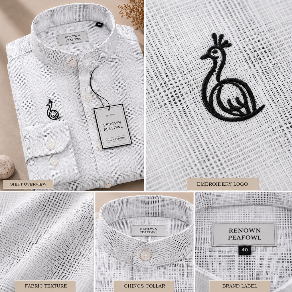 CHINOS COLLAR WITHOUT POCKET CHECK SHIRT