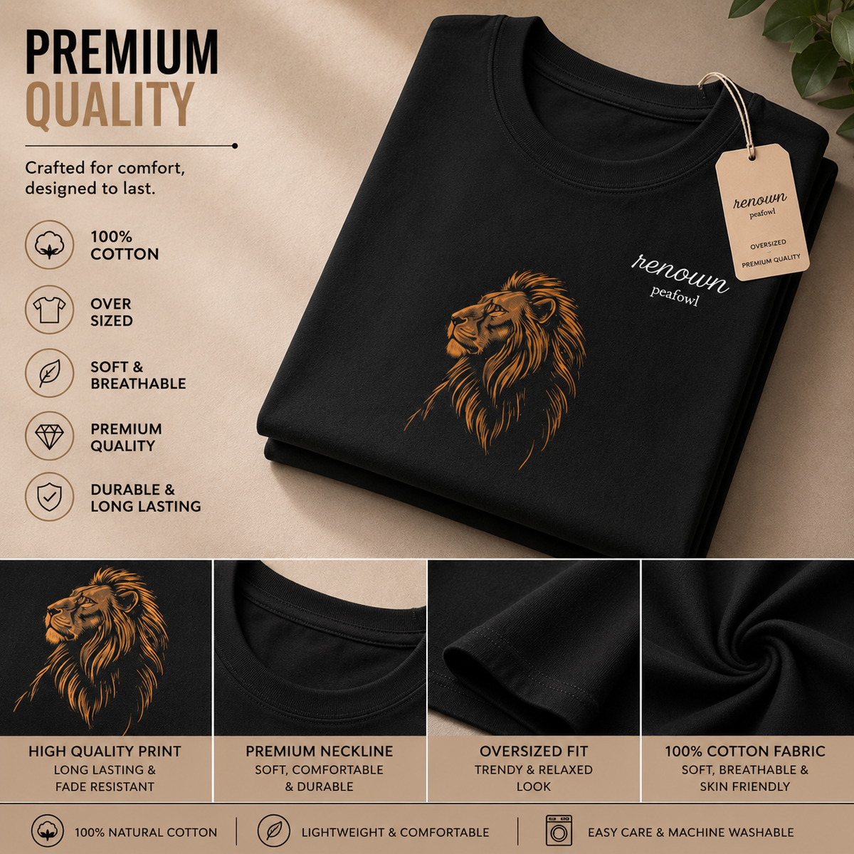 OVER SIZED PRINTED T-SHIRT