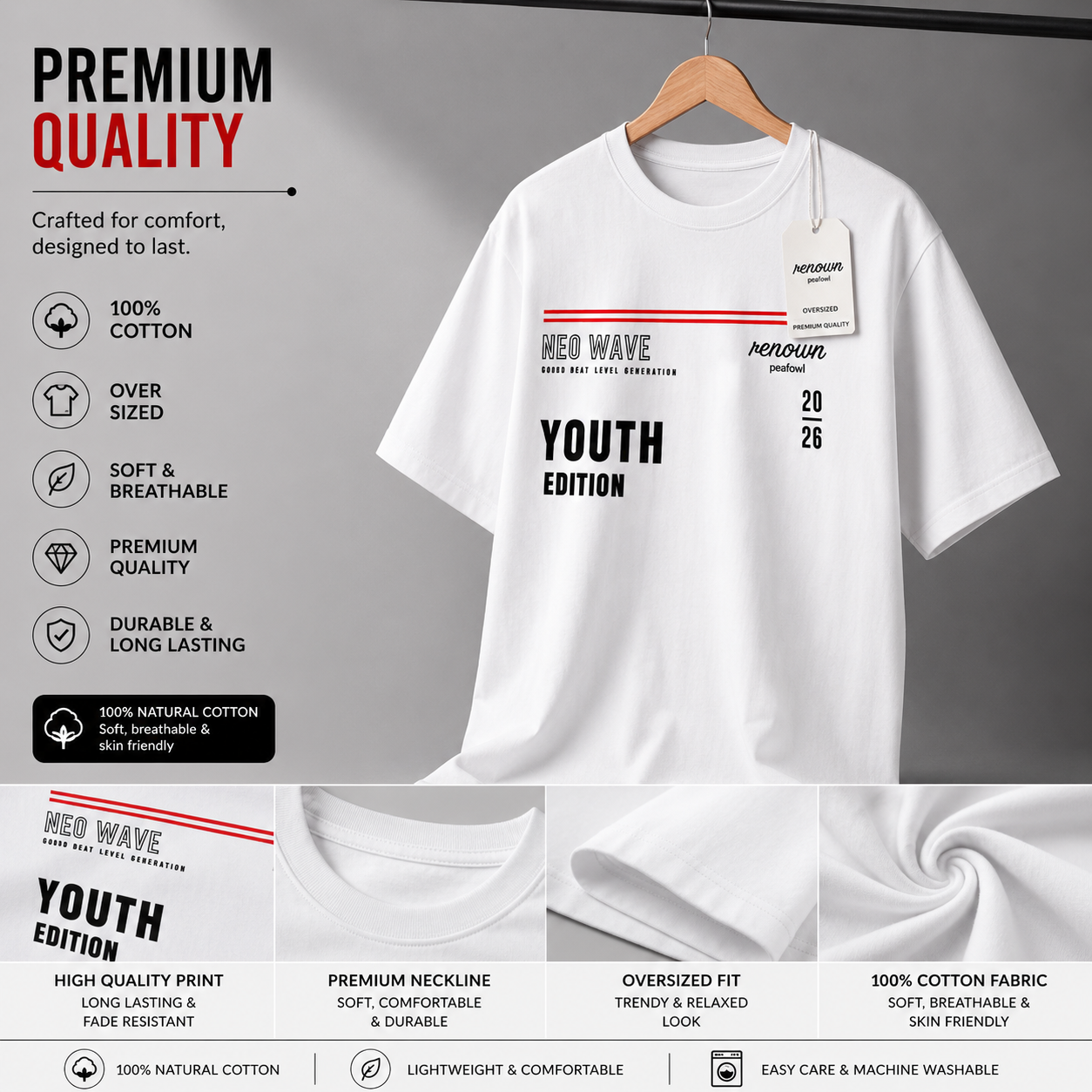 PRINTED T-SHIRT OVER SIZED