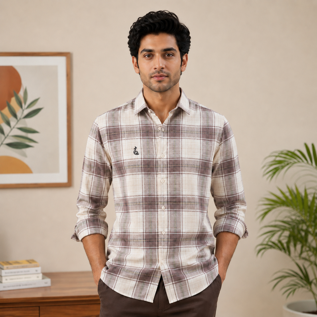 CHECKS SHIRT WITHOUT POCKET