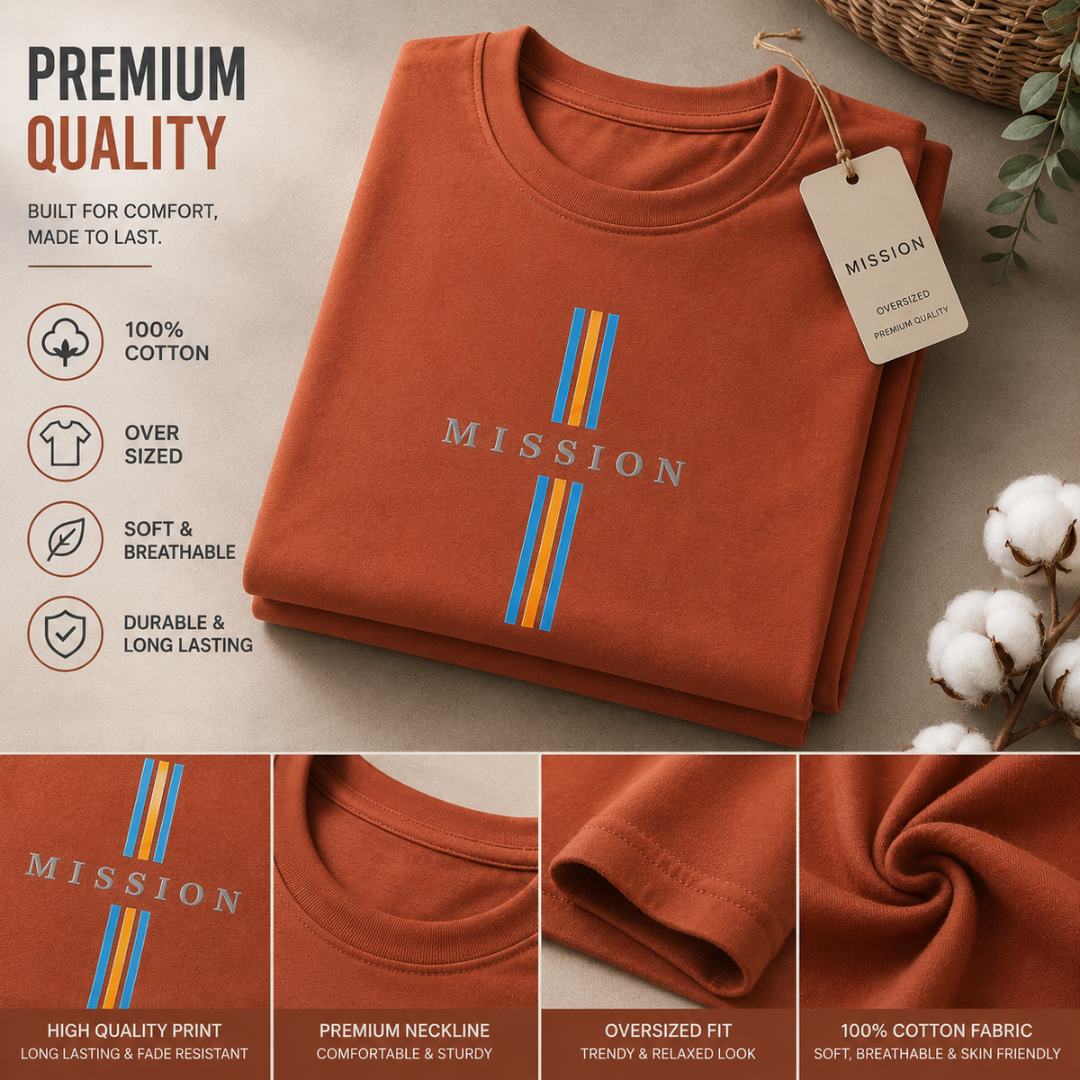OVER SIZED PRINTED T-SHIRT