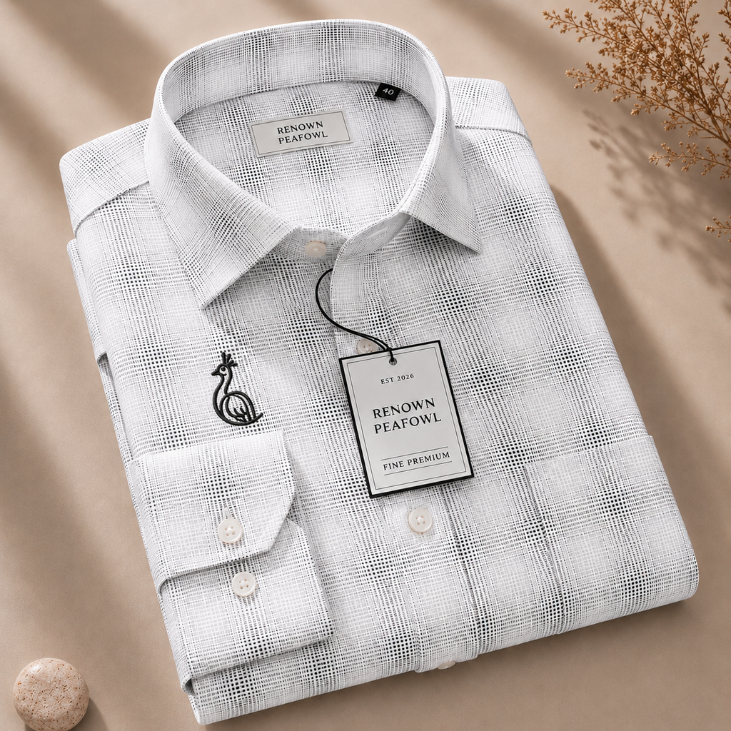 REGULAR COLLAR PLAIN SHIRT WITH SINGLE POCKET