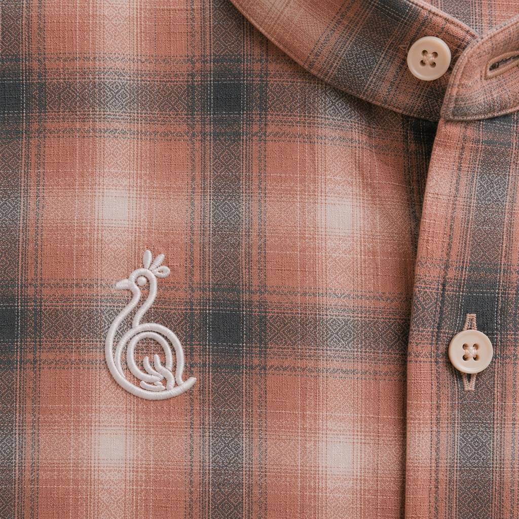 CHINOS COLLAR CHECK SHIRT WITH SINGLE POCKET