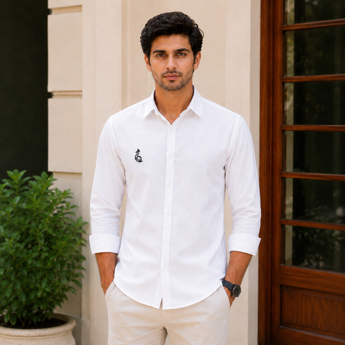 PLAIN SHIRT WITHOUT POCKET