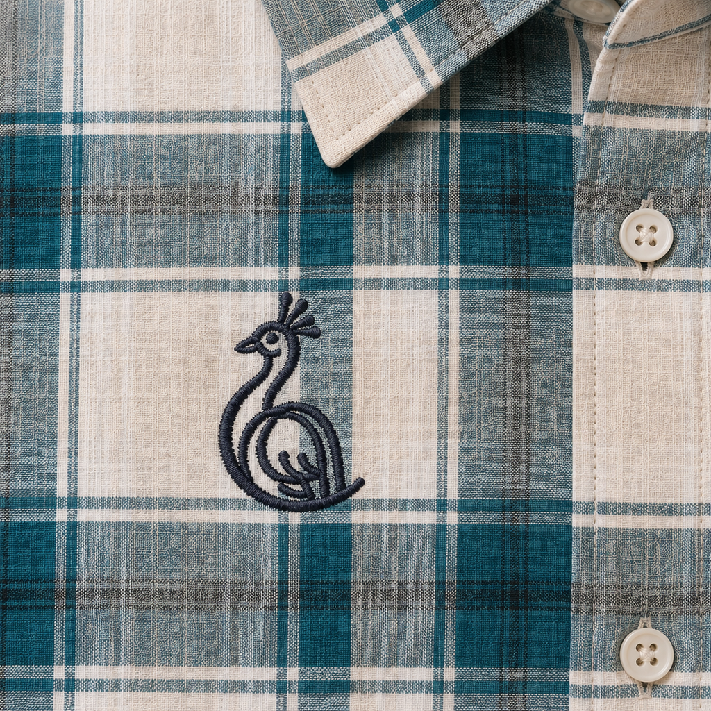 REGULAR COLLAR CHECK SHIRT WITH SINGLE POCKET