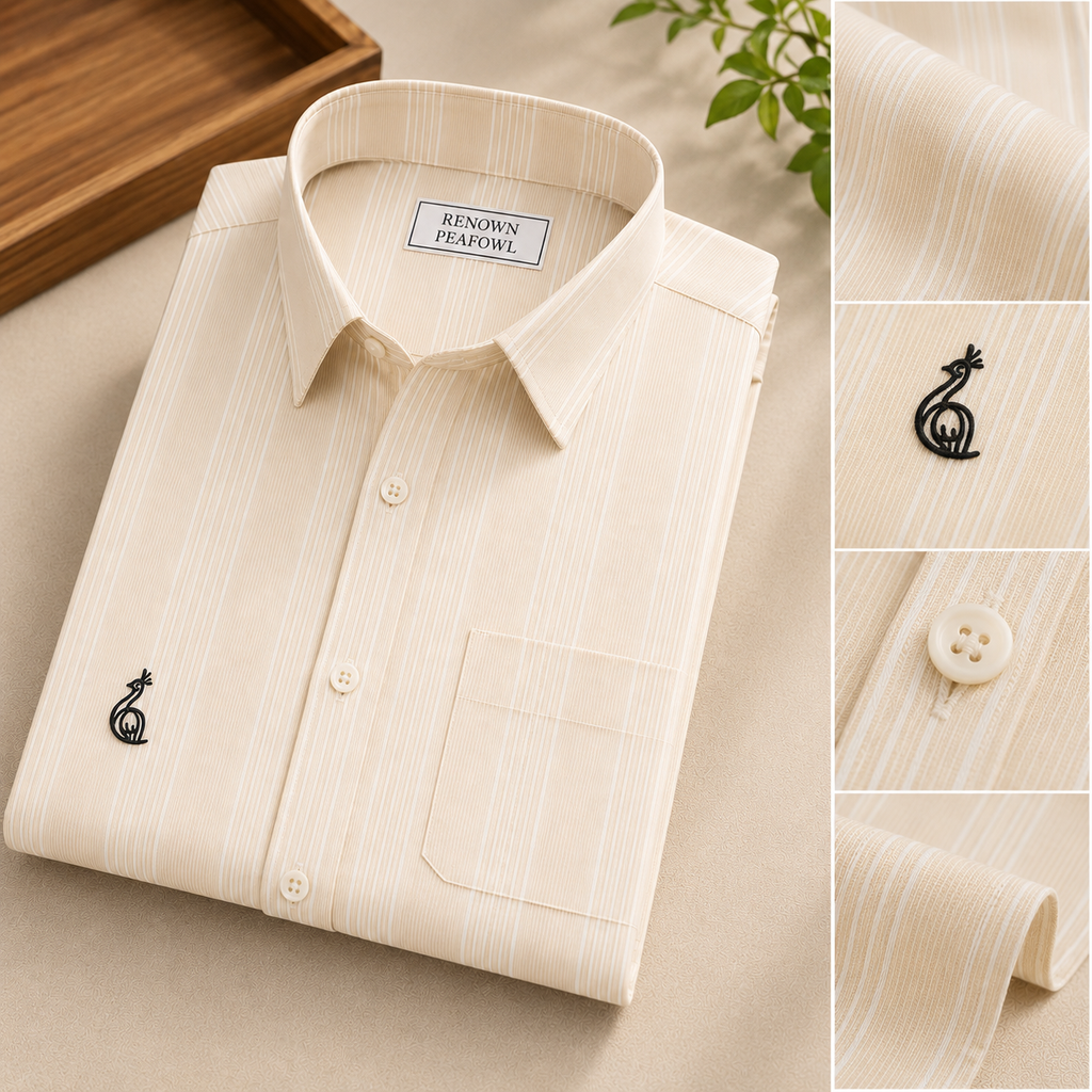 REGULAR COLLAR PLAIN SHIRT WITH SINGLE POCKET