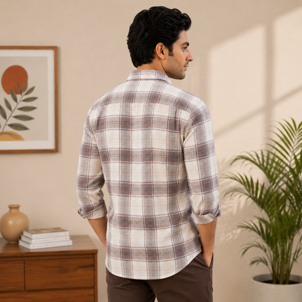 CHECKS SHIRT WITHOUT POCKET