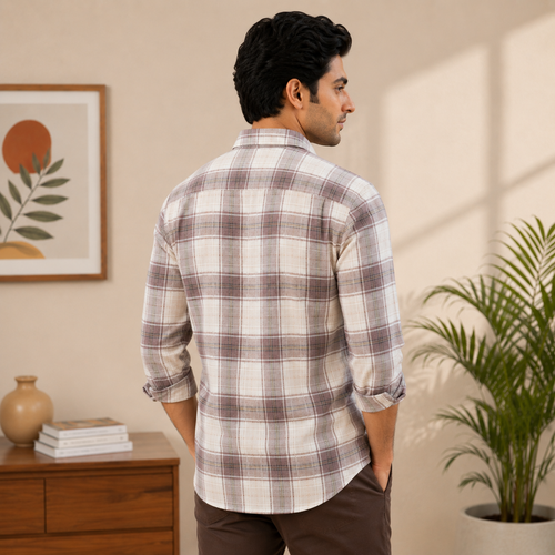 CHECKS SHIRT WITHOUT POCKET