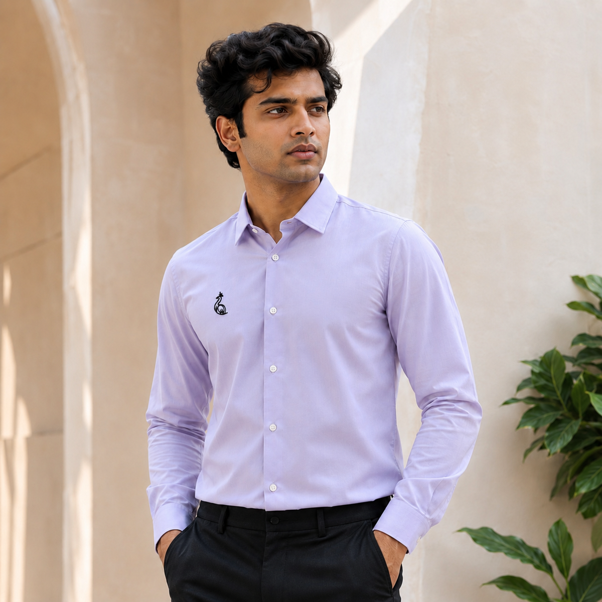 PLAIN SHIRT WITHOUT POCKET