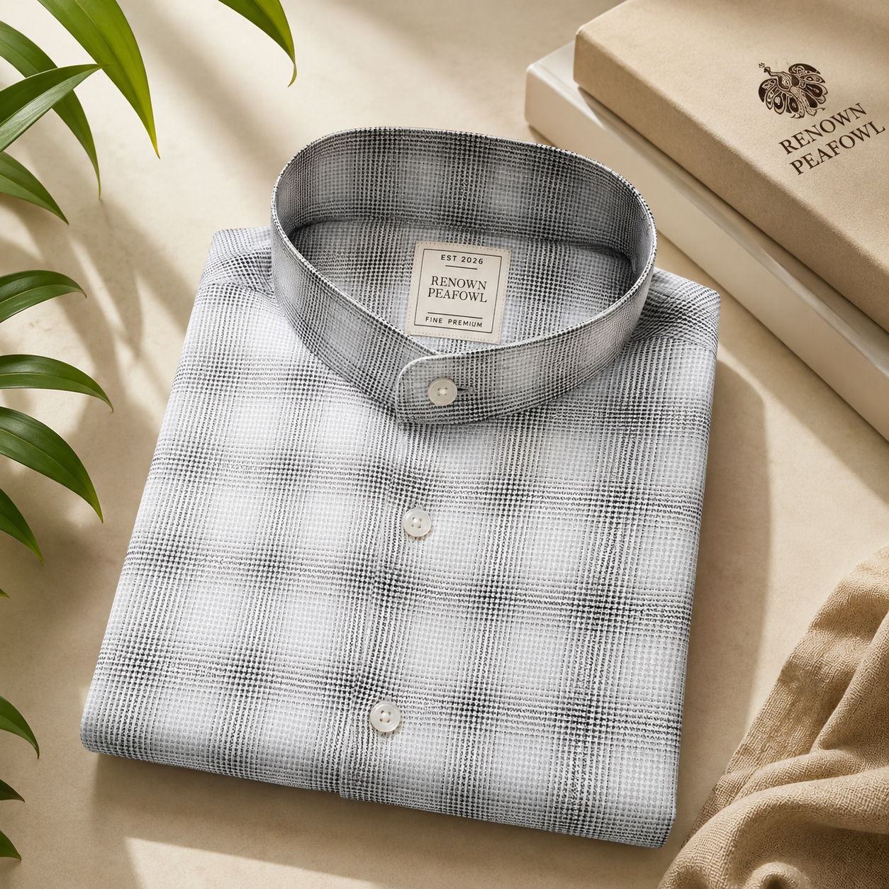 CHINOS COLLAR WITHOUT POCKET CHECK SHIRT