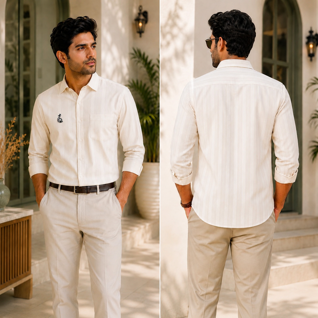 REGULAR COLLAR PLAIN SHIRT WITH SINGLE POCKET