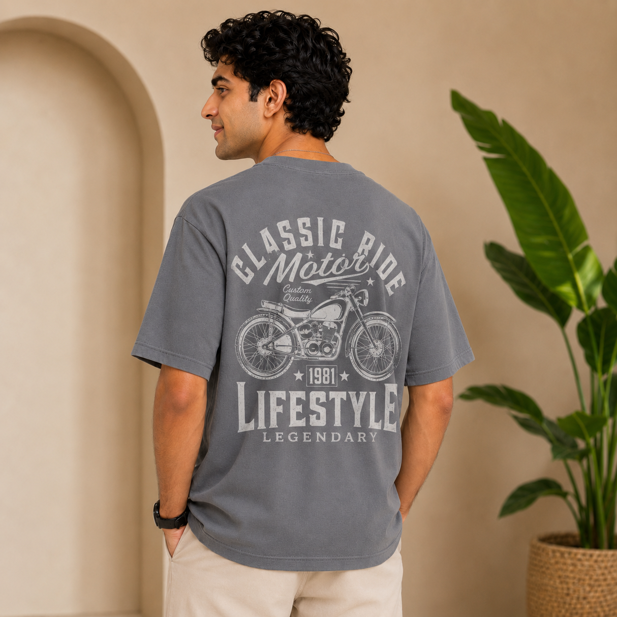 OVER SIZED PRINTED T-SHIRT