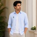 REGULAR COLLAR PLAIN SHIRT WITH SINGLE POCKET