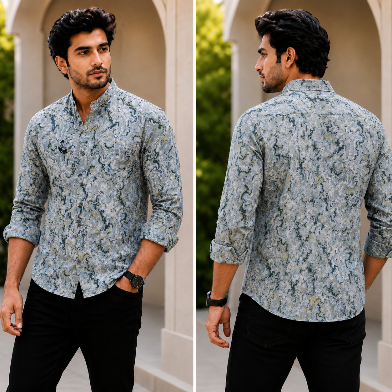 CHINOS COLLAR WITHOUT POCKET SHIRT