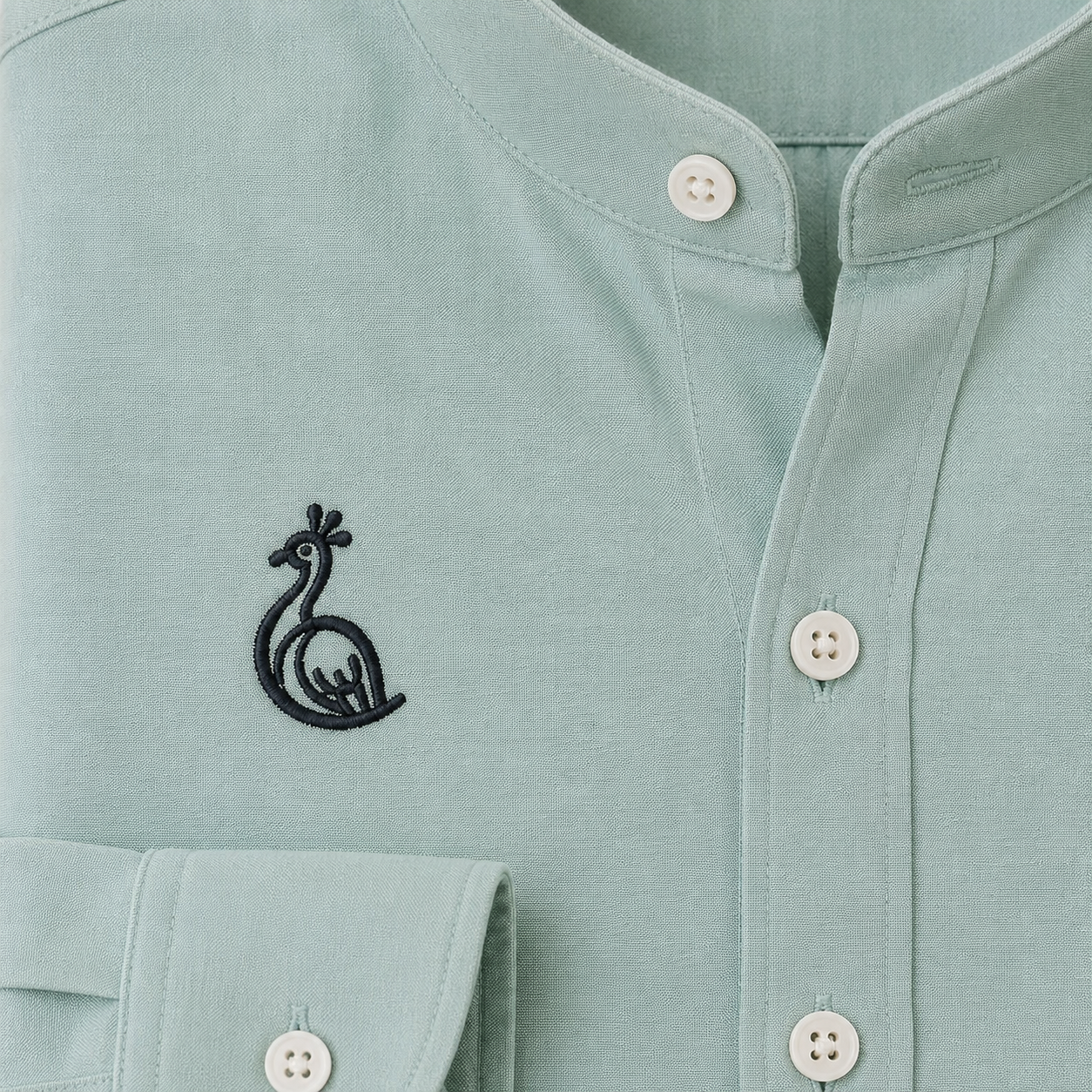 CHINOS COLLAR PLAIN SHIRT WITH SINGLE POCKET