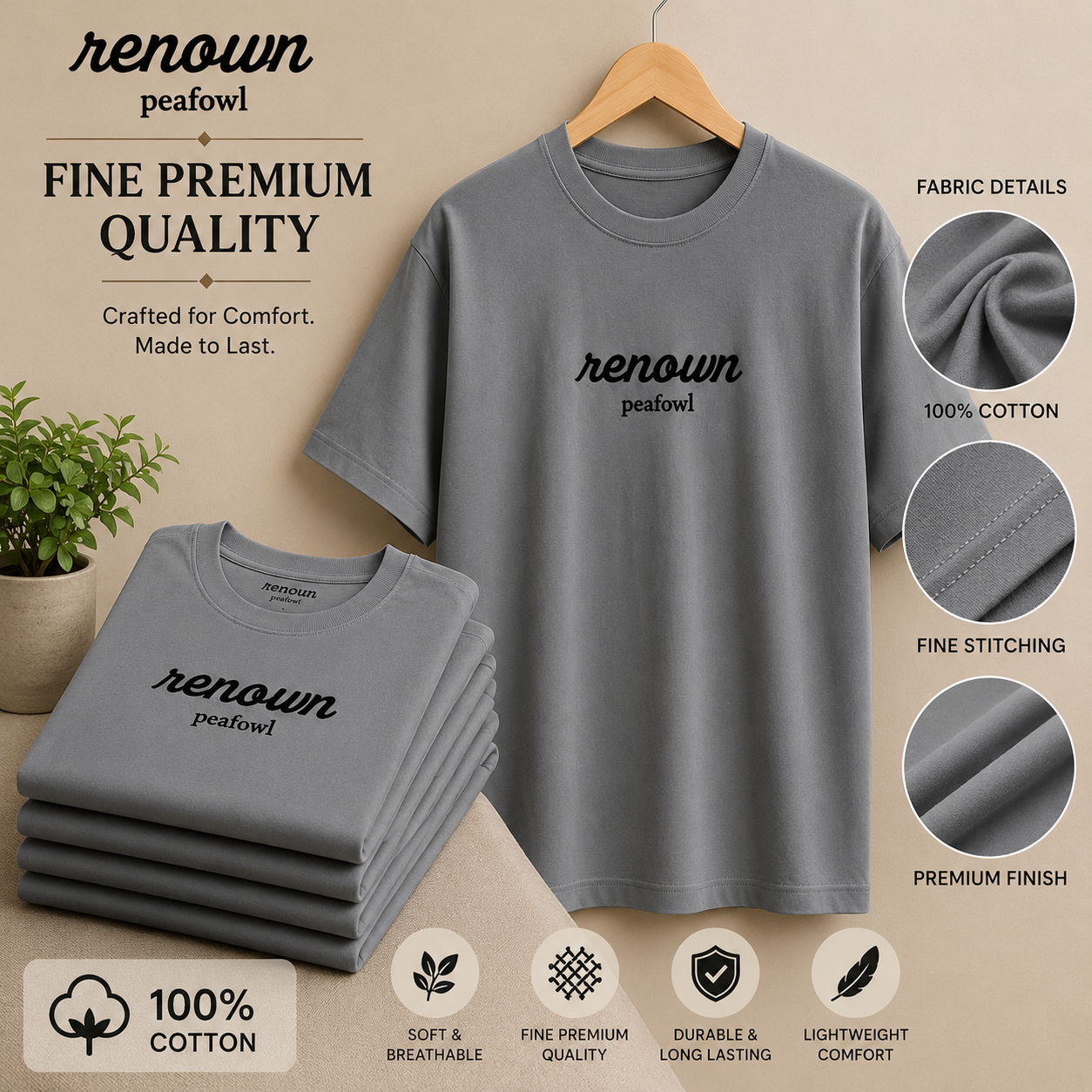 OVER SIZED PLAIN T-SHIRT
